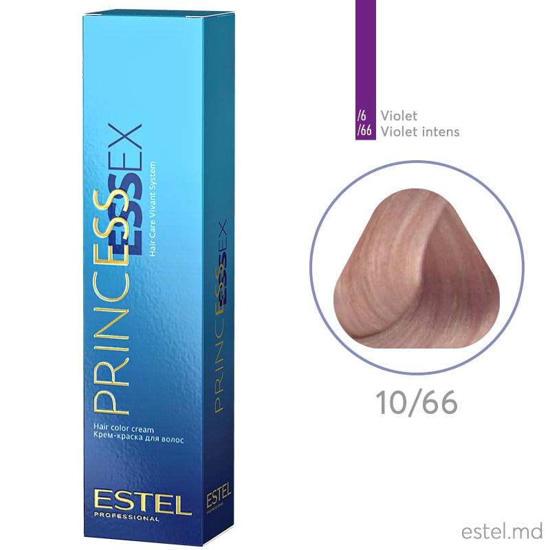 Крем-краска для волос PRINCESS ESSEX, 10/66 Светлый блондин фиолетовый интенсивный, 60 мл