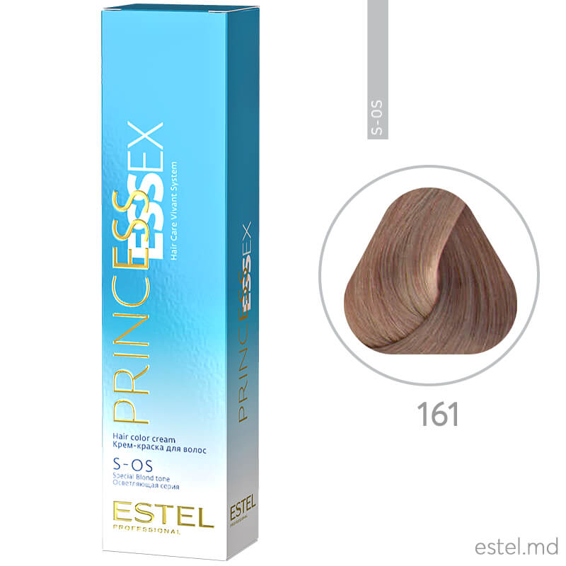Крем-краска для волос PRINCESS ESSEX, S-OS 161 Супер блонд полярный, 60 мл