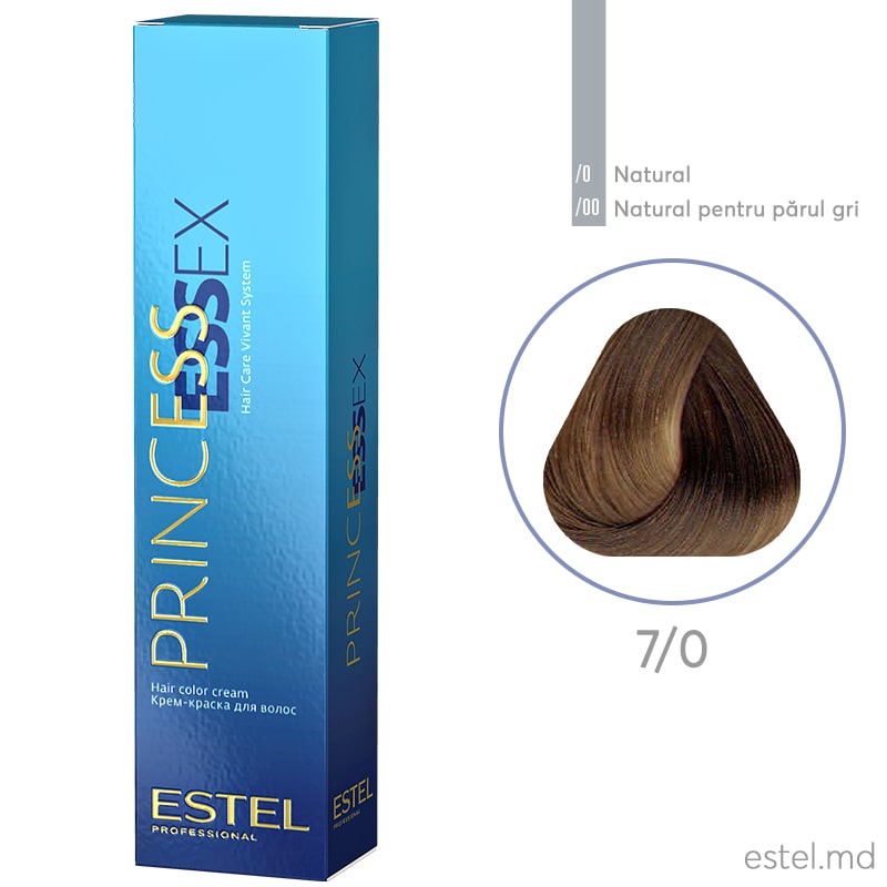 Крем-краска для волос PRINCESS ESSEX, 7/0 Русый, 60 мл