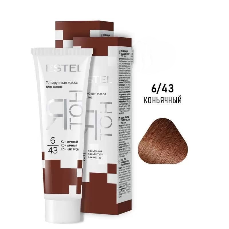 Mască nuanțătoare pentru păr YaTon, 6/43 Coniac, 60 ml
