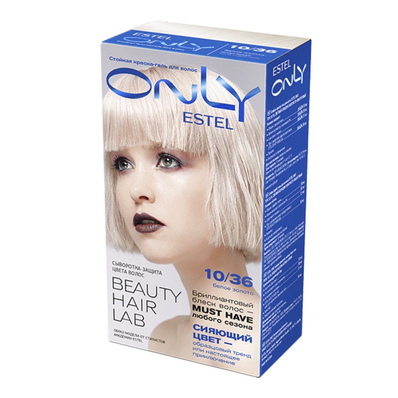 Vopsea-îngrijire pentru păr permanentă Only, 10/36 Blond deschis auriu-violet, 100 ml