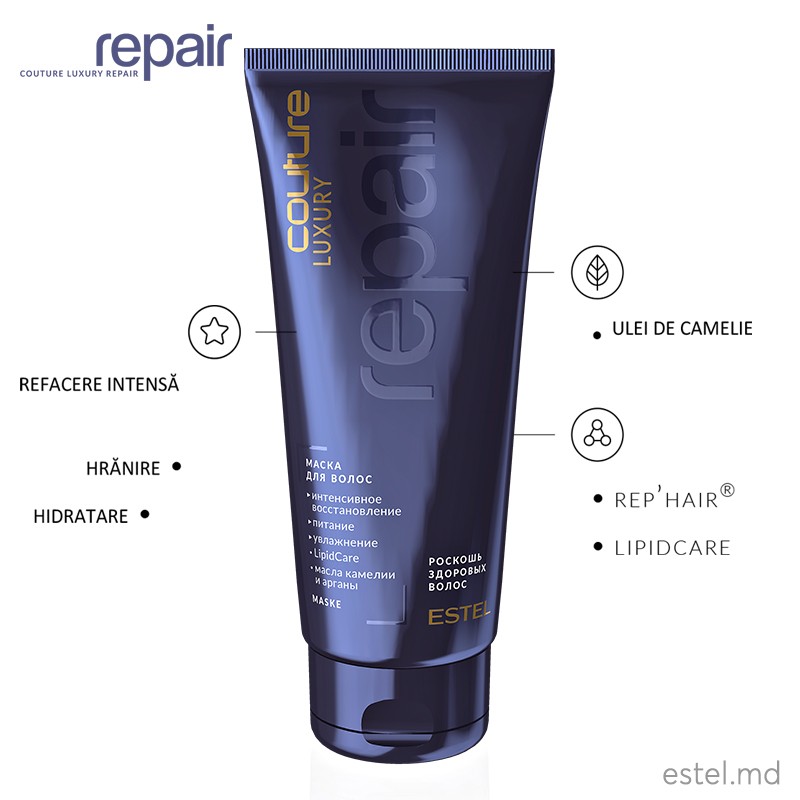 Masca pentru păr LUXURY REPAIR ESTEL HAUTE COUTURE, 200 ml