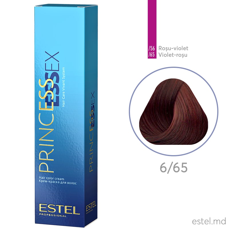 Крем-краска для волос PRINCESS ESSEX, 6/65 Темно-русый фиолетово-красный, 60 мл