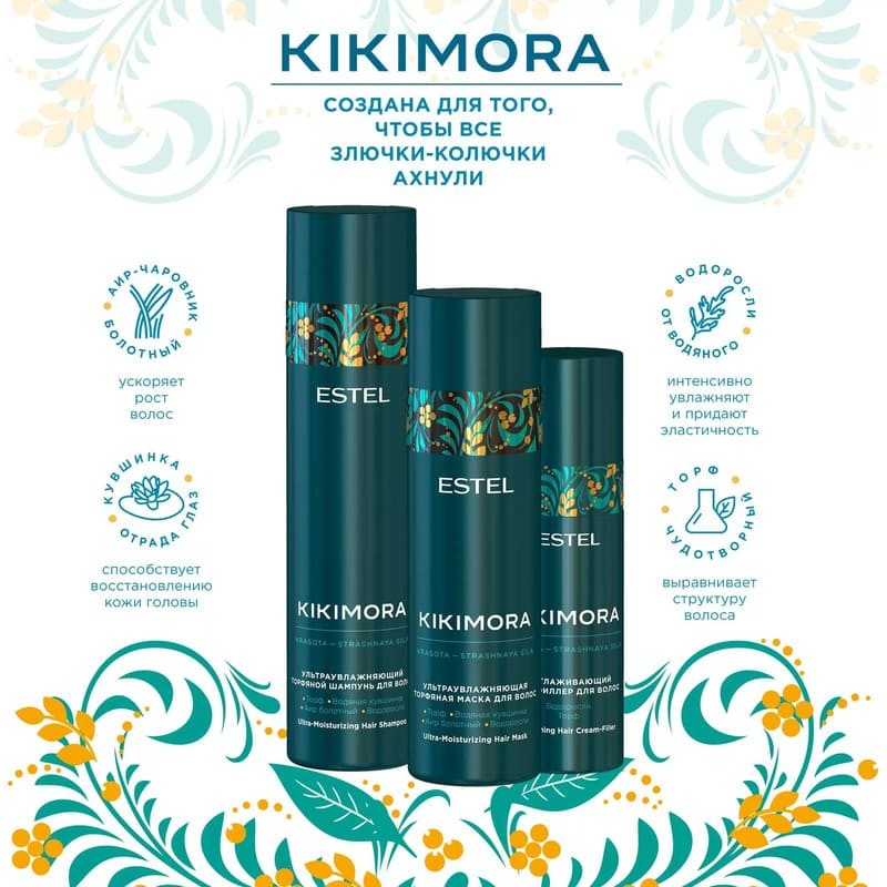 Набор KIKIMORA by ESTEL (Шампунь 250 мл, маска 200 мл, крем 100 мл)
