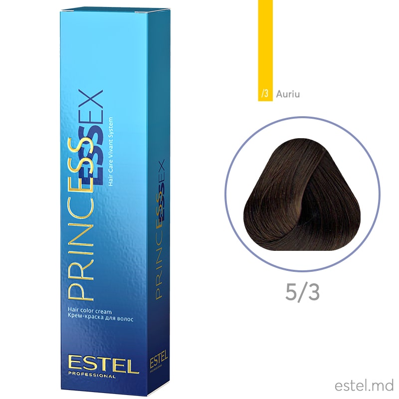 Крем-краска для волос PRINCESS ESSEX, 5/3 Светлый шатен золотистый, 60 мл