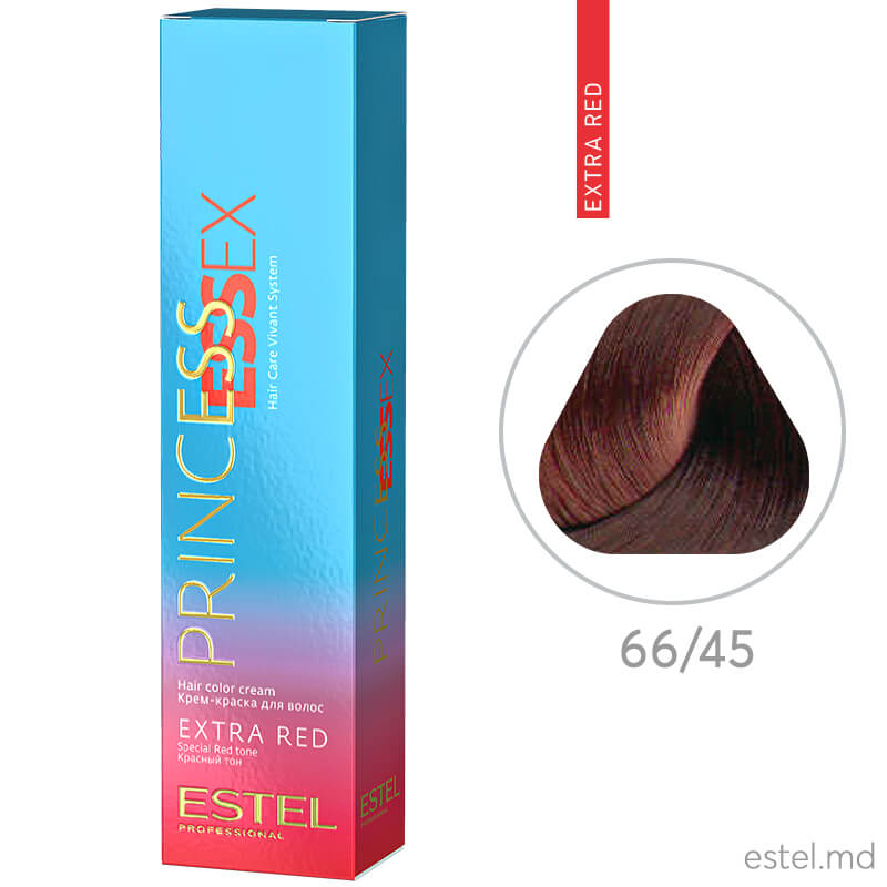 Крем-краска для волос PRINCESS ESSEX EXTRA RED, 66/45 Русый медно-красный, 60 мл