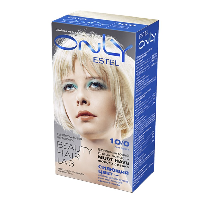 Vopsea-îngrijire pentru păr permanentă Only, 10/0 Blond deschis, 100 ml