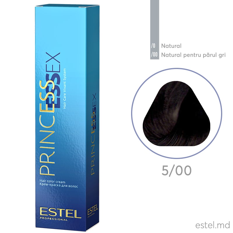 Крем-краска для волос PRINCESS ESSEX, 5/00 Светлый шатен для седины, 60 мл