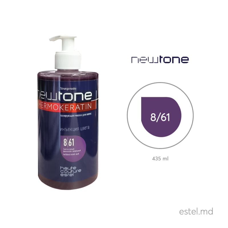 Masca nuantatoare  pentru păr Haute Couture NewTone 8/61 Blond deschis violet cenusiu 435 ml