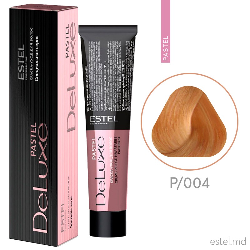 Vopsea permanenta de par De Luxe PASTEL/004 Piersica 60 ml