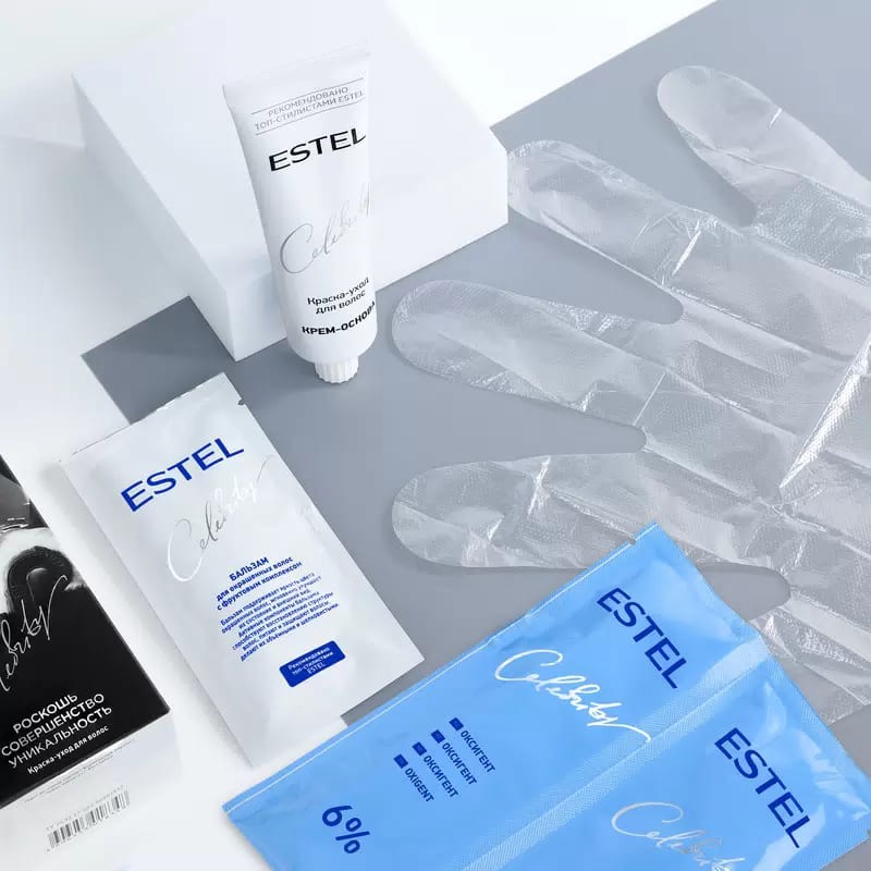 Vopsea-îngrijire pentru păr semipermanentă Celebrity, 6/4 Castan, 125 ml