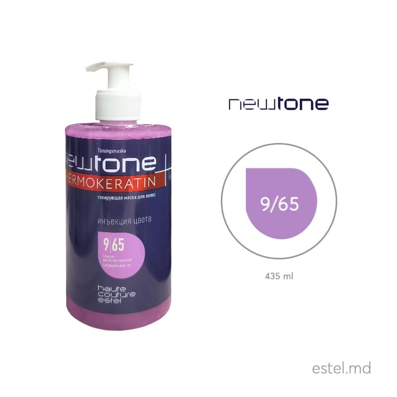 Masca nuantatoare  pentru păr Haute Couture NewTone 9/65 Blond deschis violet-rosu 435 ml