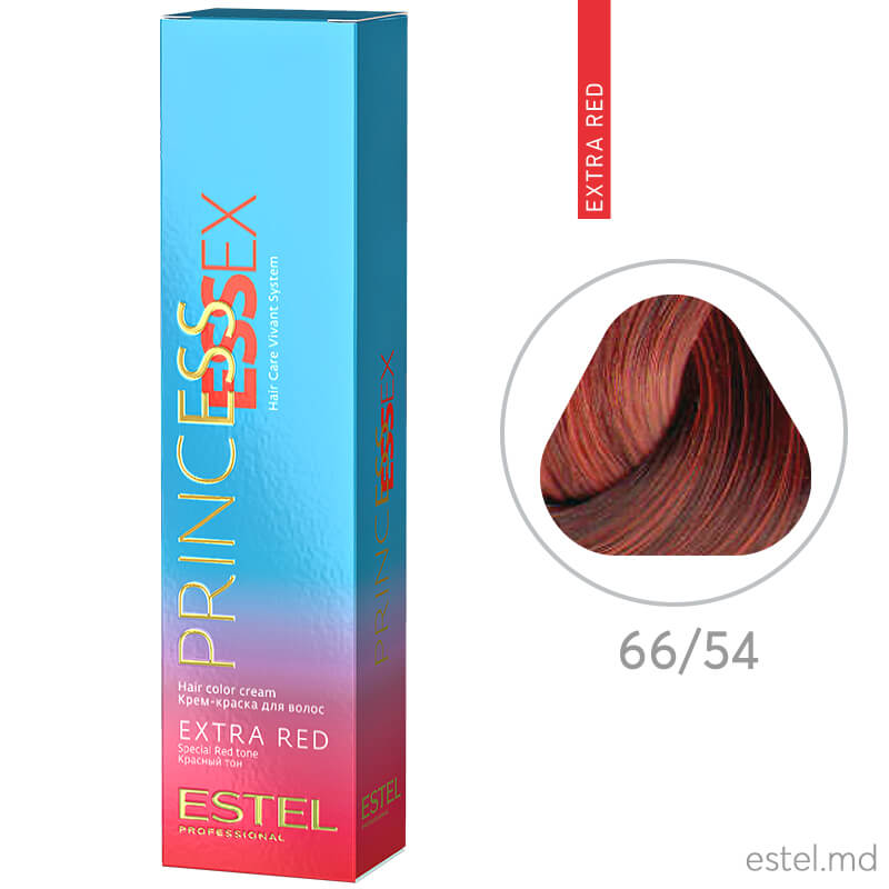Крем-краска для волос PRINCESS ESSEX EXTRA RED, 66/54 Темно-русый красно-медный, 60 мл