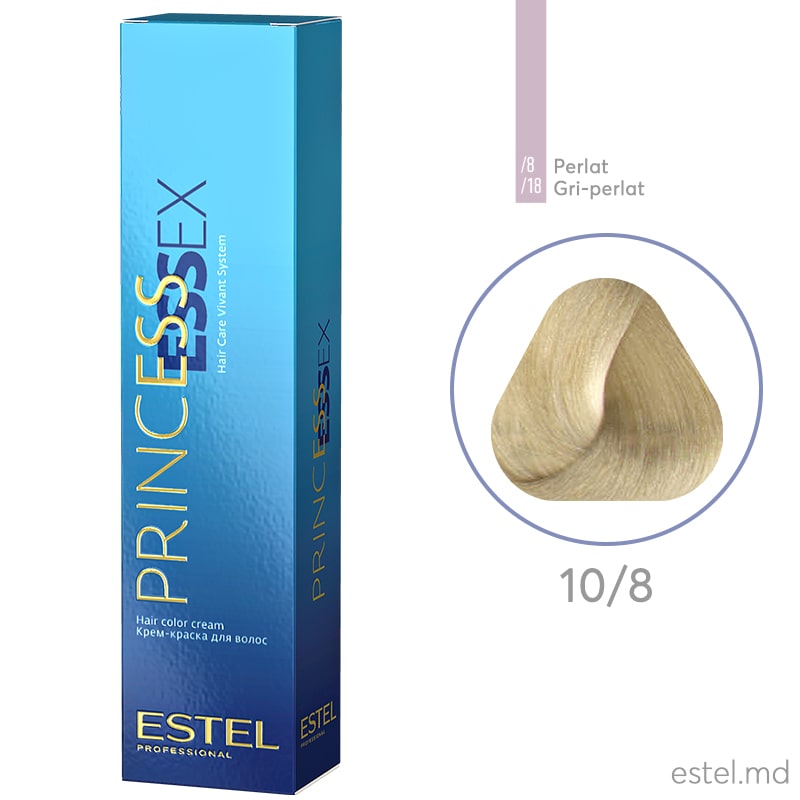 Крем-краска для волос PRINCESS ESSEX, 10/8 Светлый блондин жемчужный, 60 мл