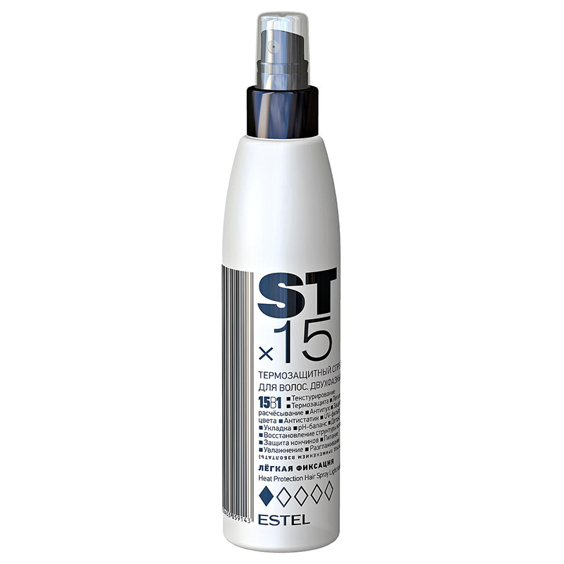 Spray-bifazic cu termoprotecție pentru păr ST, Fixare ușoară 200 ml Estel Moldova