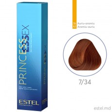 Vopsea cremă permanentă pentru păr PRINCESS ESSEX, 7/34 Castaniu auriu-aramiu, 60 ml 4372 Estel Moldova