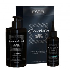 Набор для процедуры волос ESTEL CARBON TURBO (Шампунь 435 мл, Гель-массаж 115 мл) 9545 Estel Moldova