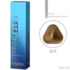 Vopsea cremă permanentă pentru păr PRINCESS ESSEX, 8/0 Castaniu deschis, 60 ml 4625 Estel Moldova