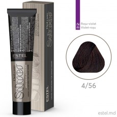 Крем-краска для седых волос DE LUXE SILVER, 4/56 Шатен красно-фиолетовый, 60 мл 4756 Estel Moldova