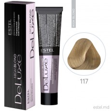 Vopseaua-îngrijire permanentă DE LUXE HIGH BLOND, 117 Super-blond gri-maroniu, 60 ml 4459 Estel Moldova