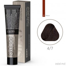 Крем-краска для седых волос DE LUXE SILVER, 4/7 Шатен коричневый, 60 мл 5144 Estel Moldova