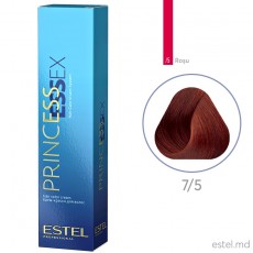 Vopsea cremă permanentă pentru păr PRINCESS ESSEX, 7/5 Castaniu roşu, 60 ml 5230 Estel Moldova