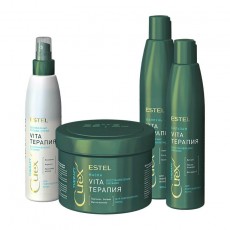 Set Promo pentru păr deteriorat ESTEL Curex Therapy (Șampon 300ml, Balsam 250ml, Masca 500ml, Spray-lotiune 200ml)  Estel Moldova