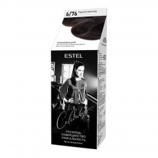 Полуперманентная краска-уход для волос Celebrity, 6/76 - Горький шоколад 21912 Estel Moldova