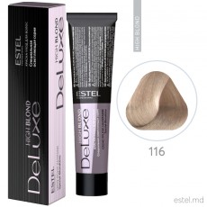 Vopseaua-îngrijire permanentă DE LUXE HIGH BLOND, 116 Super-blond gri-violet, 60 ml 5025 Estel Moldova