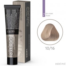 Vopsea-cremă permanentă pentru păr alb DE LUXE SILVER, 10/16 Blond deschis gri-violet, 60 ml 28075 Estel Moldova