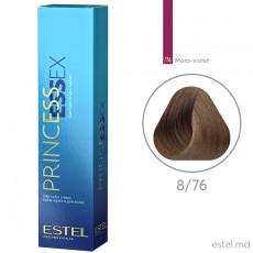 Vopsea cremă permanentă pentru păr PRINCESS ESSEX, 8/76 Castaniu deschis maroniu-violet, 60 ml 12308 Estel Moldova