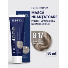 Mască nuanțatoare pentru păr Estel NewTone, 8/17 Castaniu deschis gri-maro, 60 ml 109878 Estel Moldova
