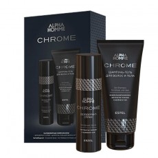 Kit ESTEL АLPHA НOMME CHROME Parfumuri companioni (Șampon-gel 200ml, Deodorant-spray 100ml) 102764 Estel Moldova