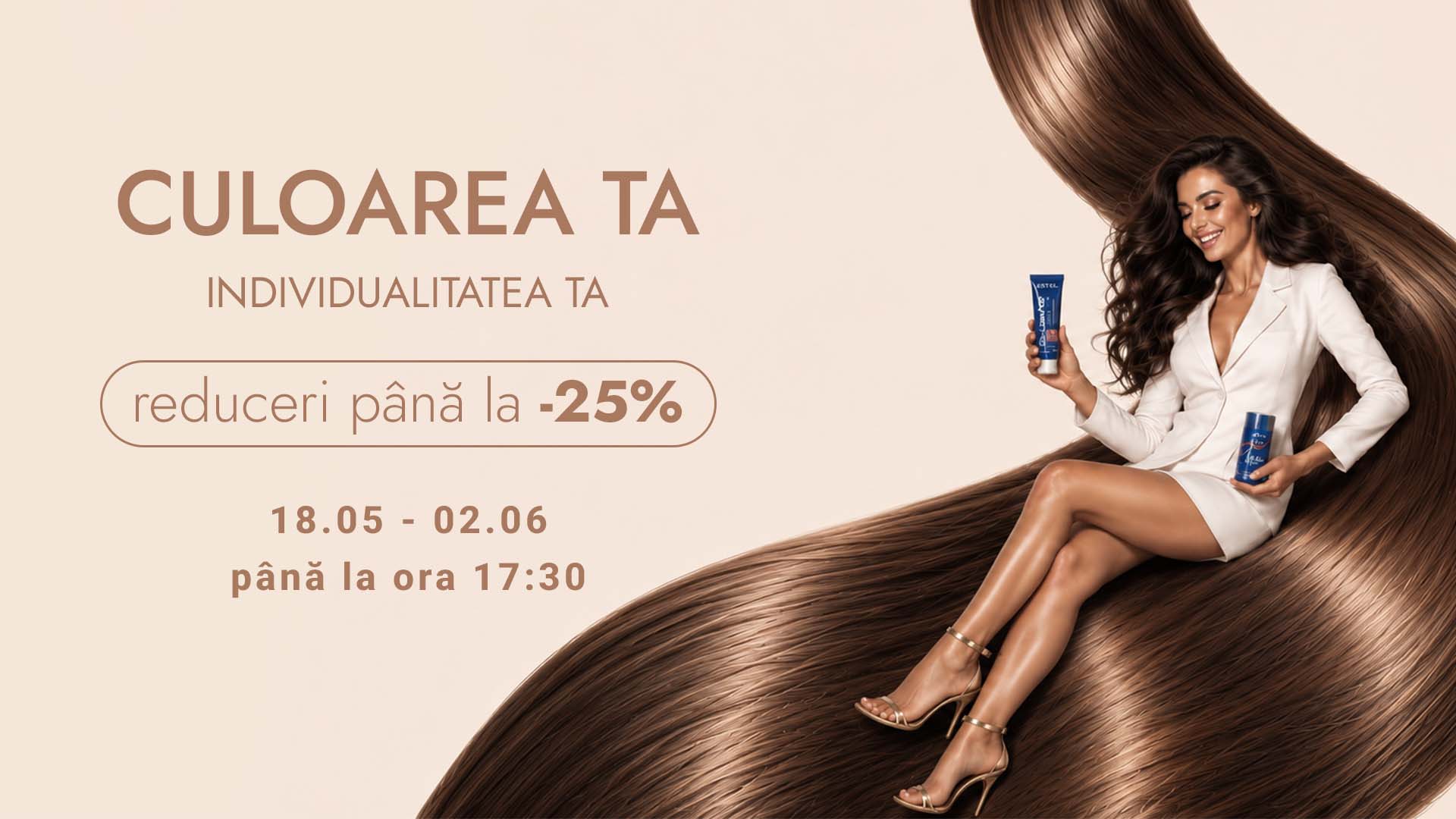 Vopsea pentru păr si masti nuanțatoare - cu reduceri pana la -25%!