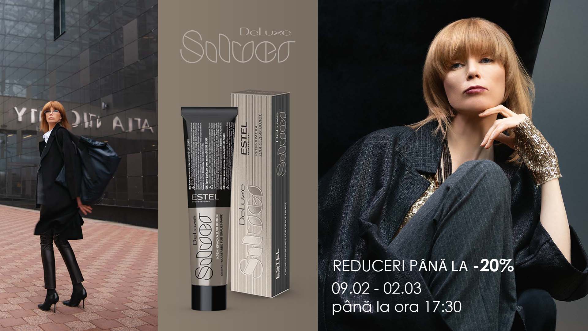 Vopsea pentru par alb Estel De Luxe Silver cu reduceri -20%!